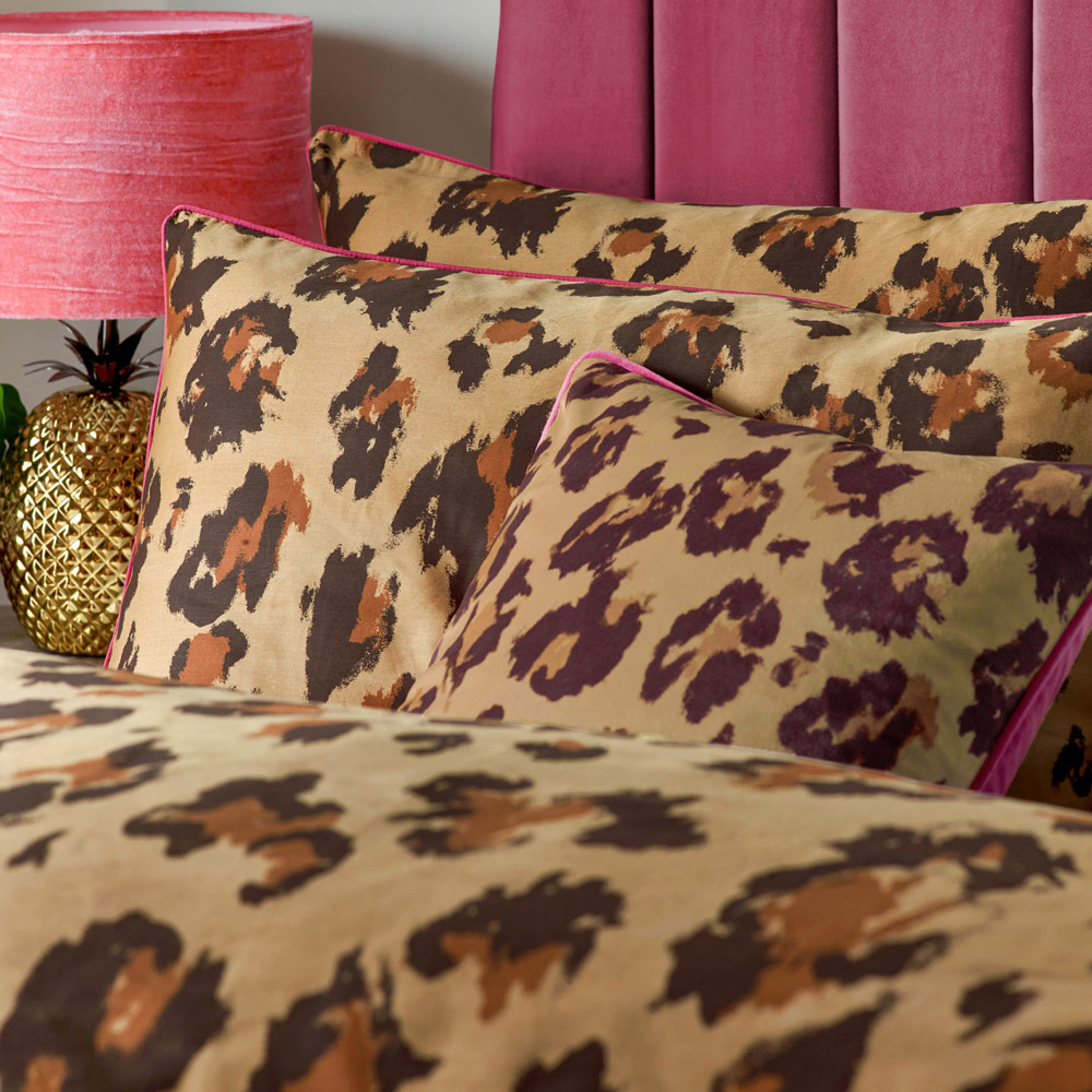 furn. True Super King Size Multicolour Leopard Printed Duvet Set Image 3