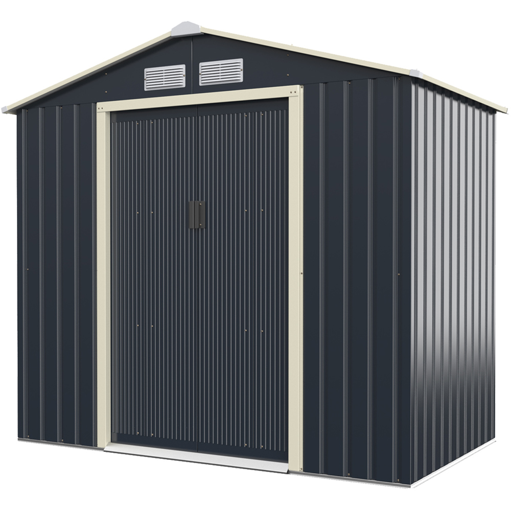 Costway 6.6 x 3.8ft Outdoor Storage Shed with 4 Vents and Double Sliding Door Image 1