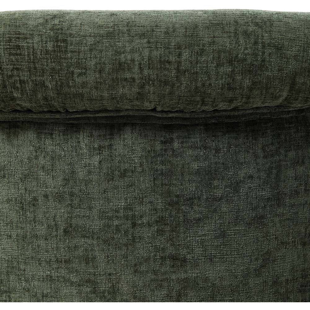 Living and Home Green Chenille Low Backrest Vanity Stool Image 3