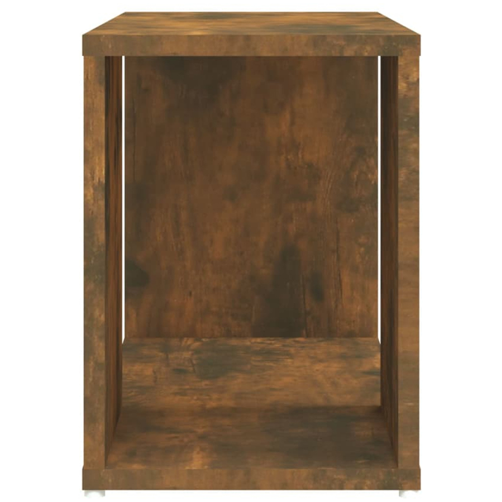 vidaXL Single Shelf Smoked Oak TV Cabinet Image 6