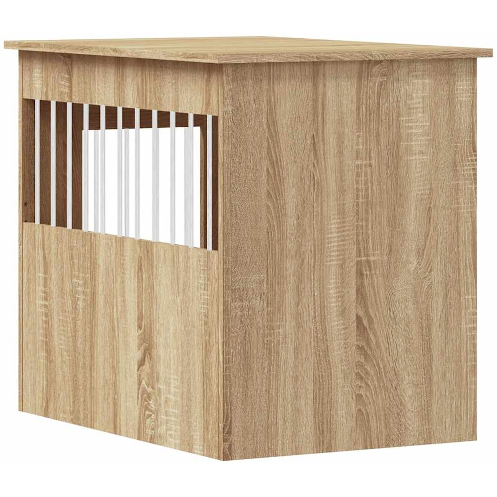vidaXL Sonoma Oak Processed Wood Dog Crate Furniture 55 x 80 x 68cm Image 8