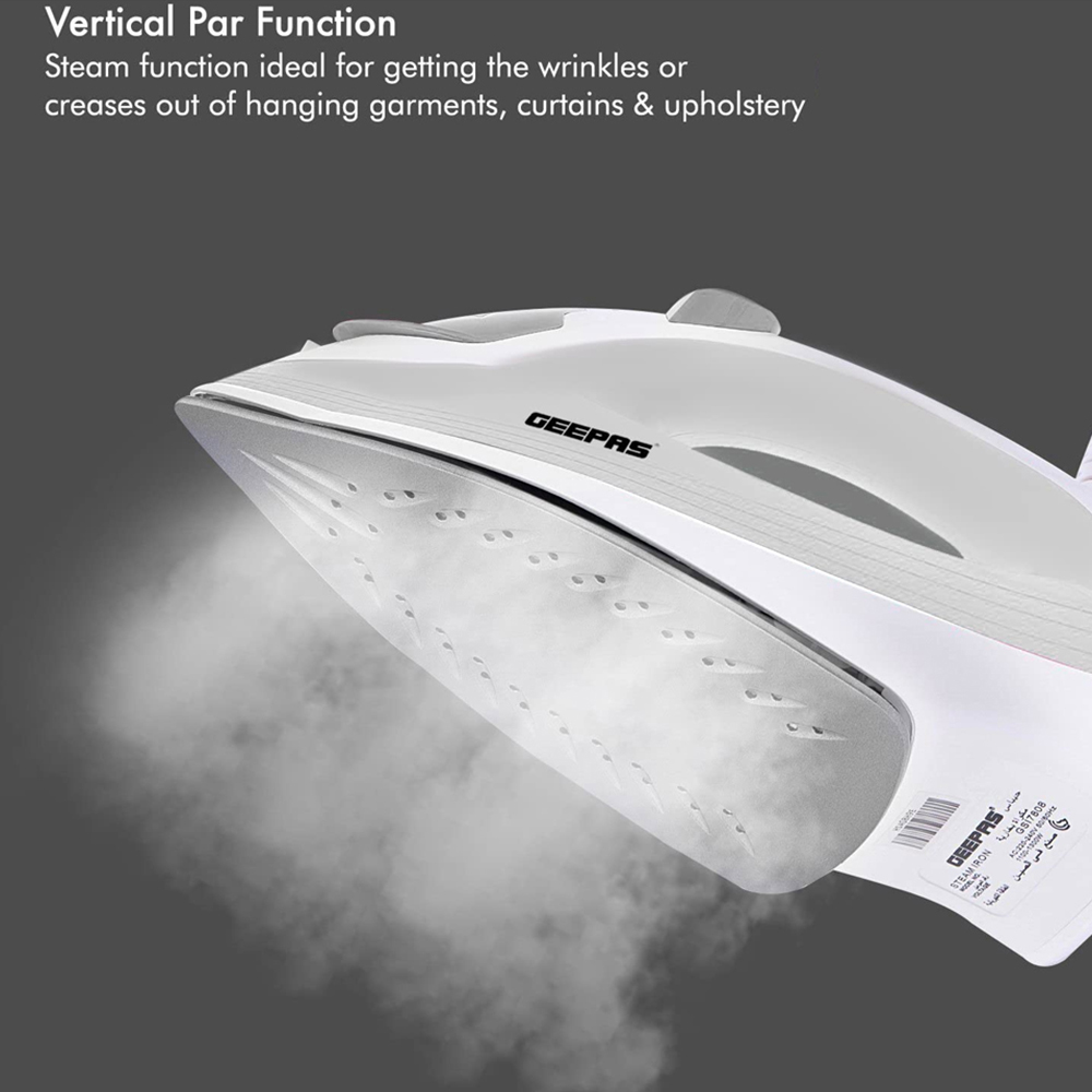 Geepas GSI7808 White Fast Heat Up Steam Iron 1300W Image 3