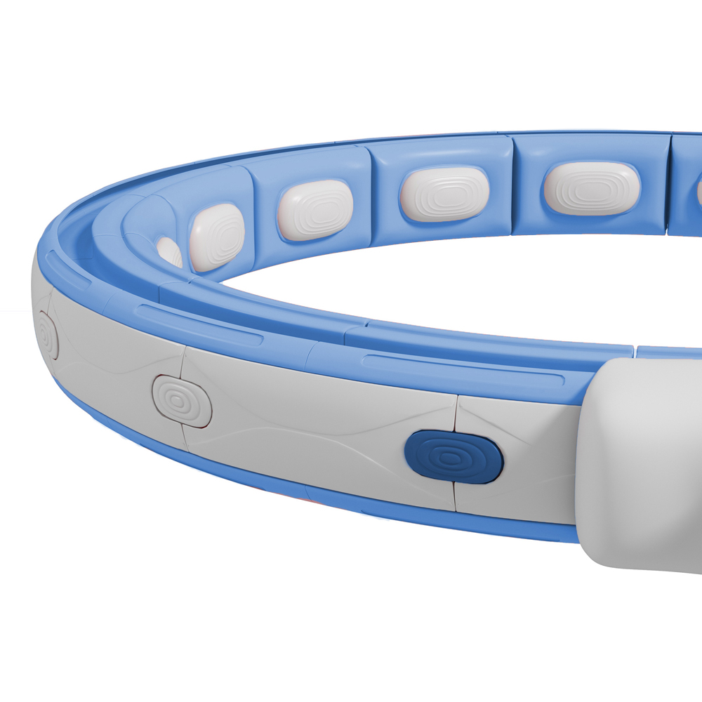 SPORTNOW Light Blue Smart Weighted Hula Hoop with 16 Detachable Knots Image 5