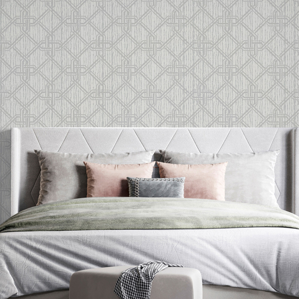 Arthouse Gianni Foil Silver Wallpaper Image 3