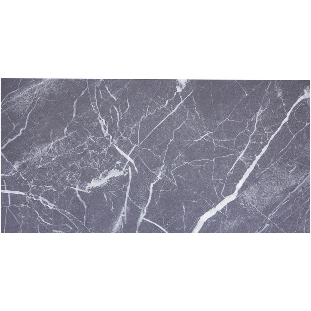 Living and Home Grey Marble Grey Rectangle PVC Flooring 16 Pack Image 2