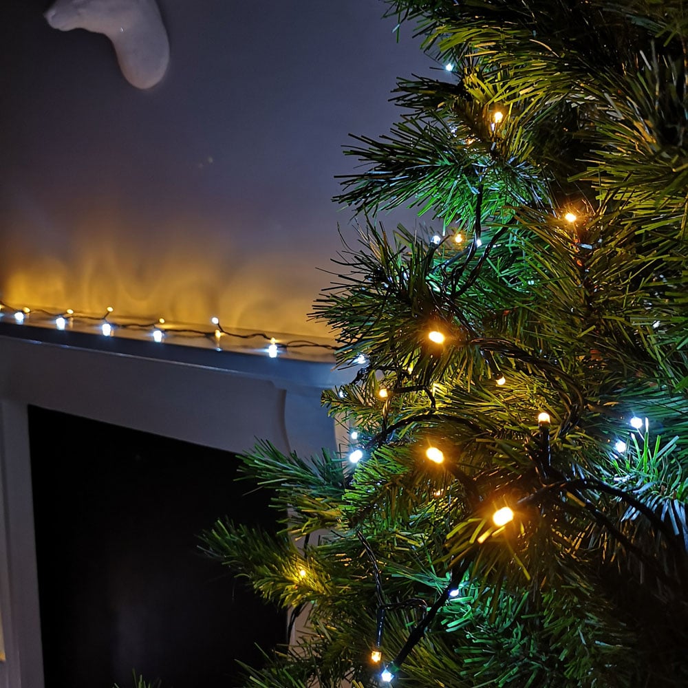 Premier SupaBrights 720 Warm and Cool White LED Multi-Function Green String Light 58m Image 3