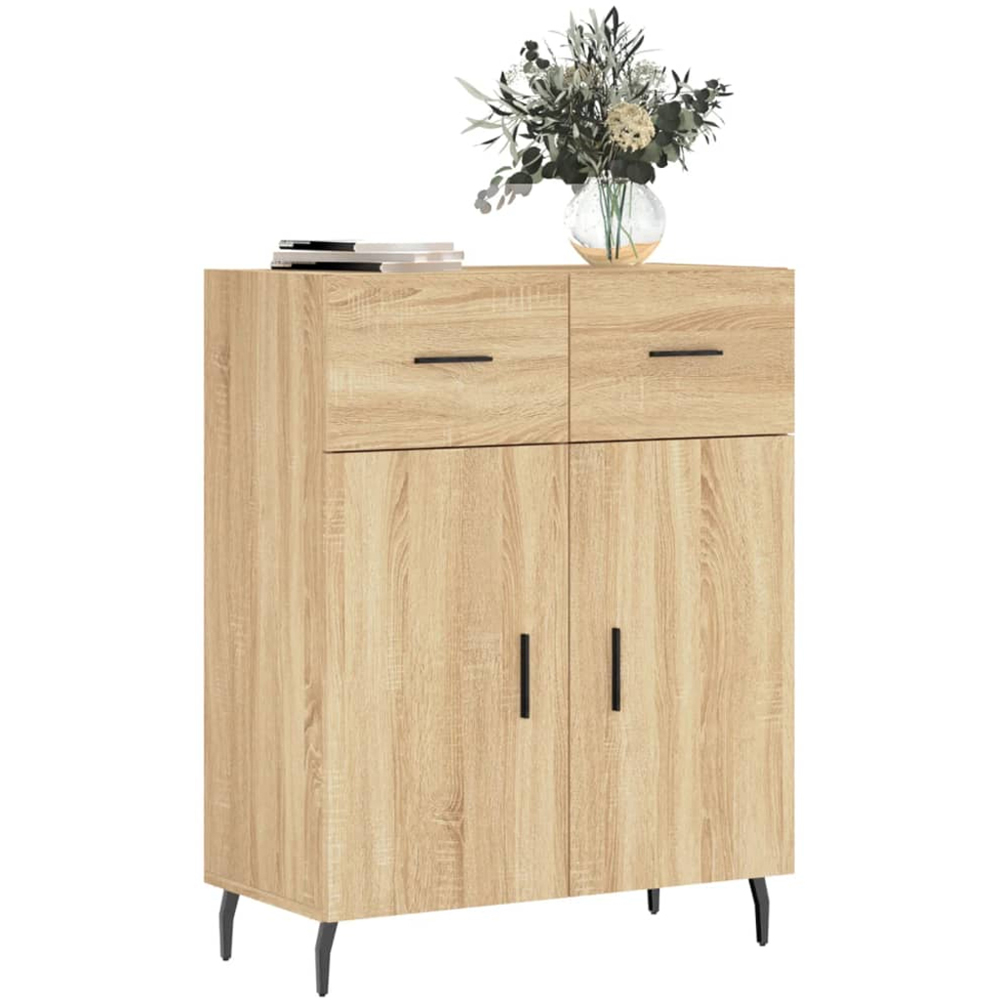 vidaXL 2 Door 2 Drawer Sonoma Oak Sideboard Image 3