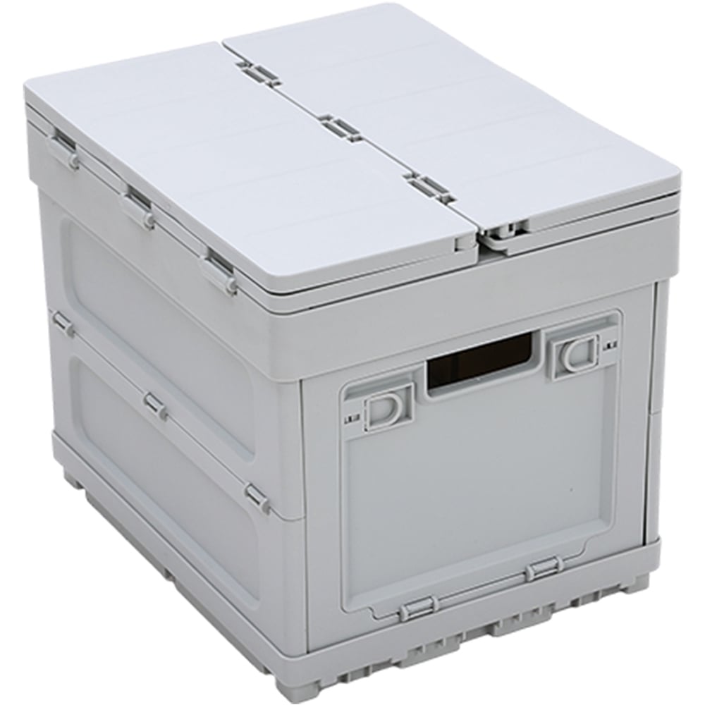 Living and Home Grey Foldable Camping Storage Box with Expanding Tabletop 78 x 26,6cm Image 3