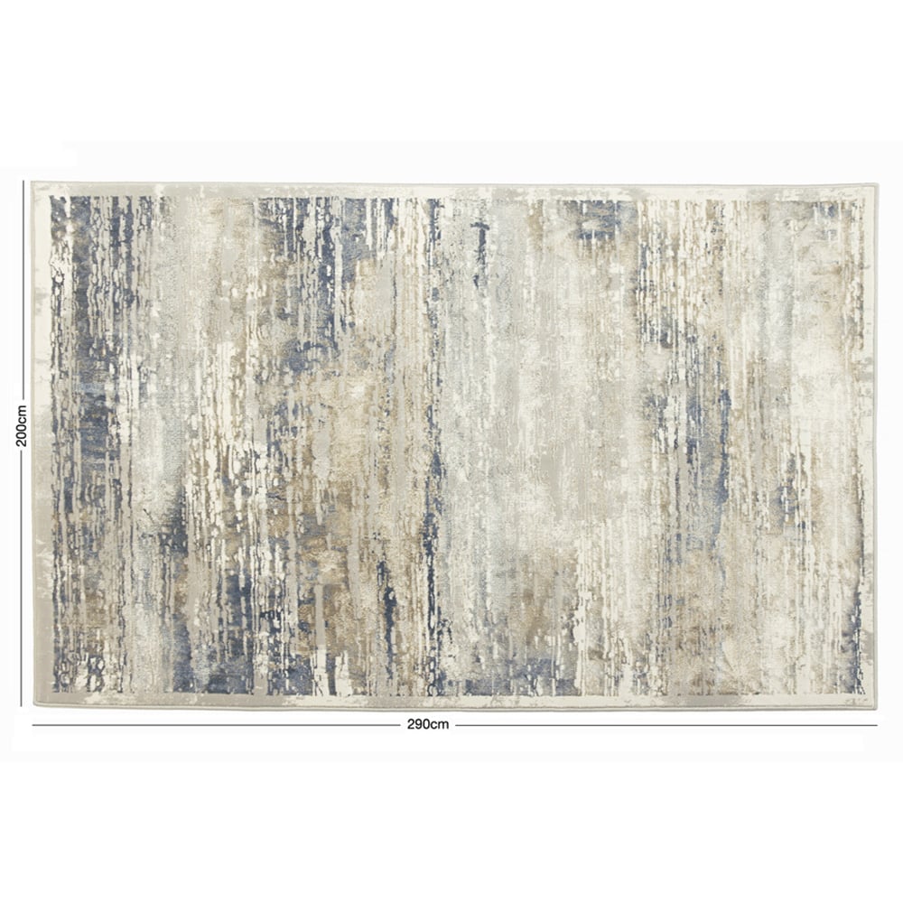 Esselle Home Solar Neptune Natural and Blue Rug 200 x 290cm Image 9