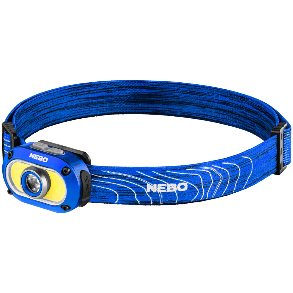 Nebo Mycro 550+ 2-in-1 550 Lumens Blue Rechargeable Detachable Headlamp and Cap Light Image 1