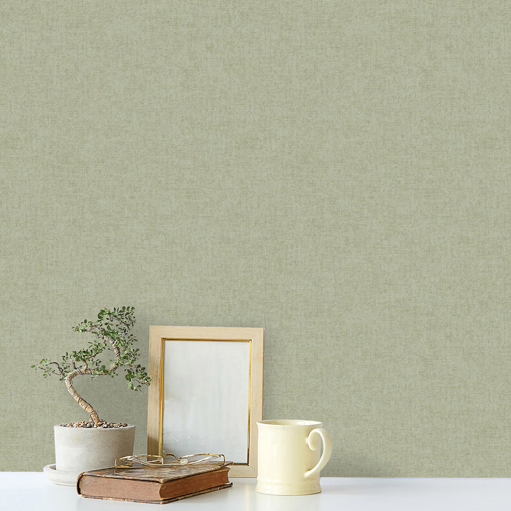 Holden Decor Hawthorn Plain Sage Wallpaper Image 3