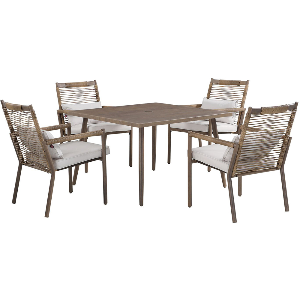 5 Piece Arabella Dining Set - Brown Image 2