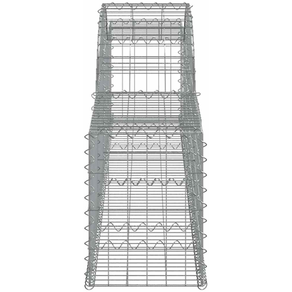 vidaXL Silver Galvanised Iron Arched Gabion Basket 300 x 30 x 40/60cm 2 Pack Image 3