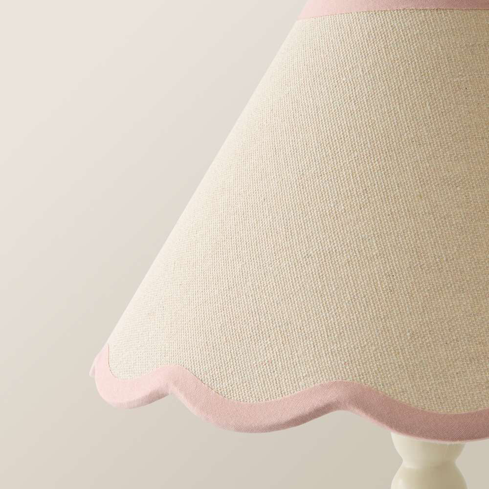 ValueLights Florie Scallop Pink Trim Small Shade Image 4