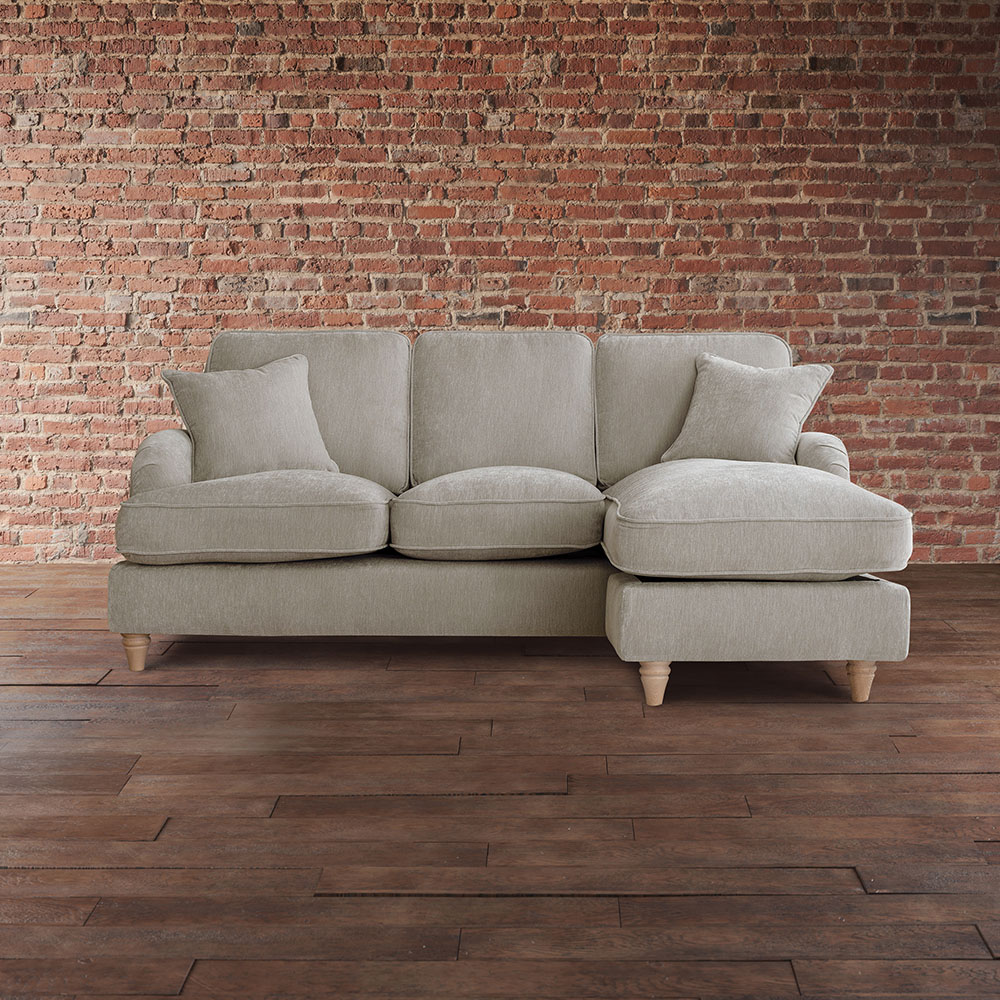 The Vienna 3 Seater Putty Right Hand Chaise Sofa Image 4