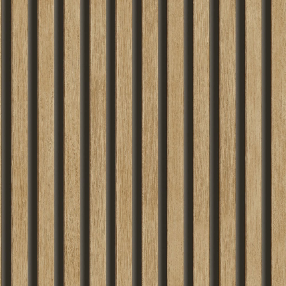 Grandeco Hermes Slat Wood Textured Wallpaper Image 1