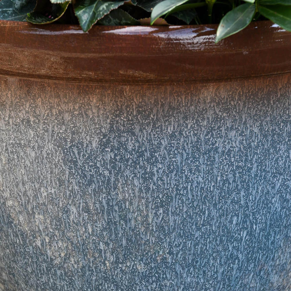 Garden Gear Blue Breeze Bell Glazed Planter 39.5cm Image 3