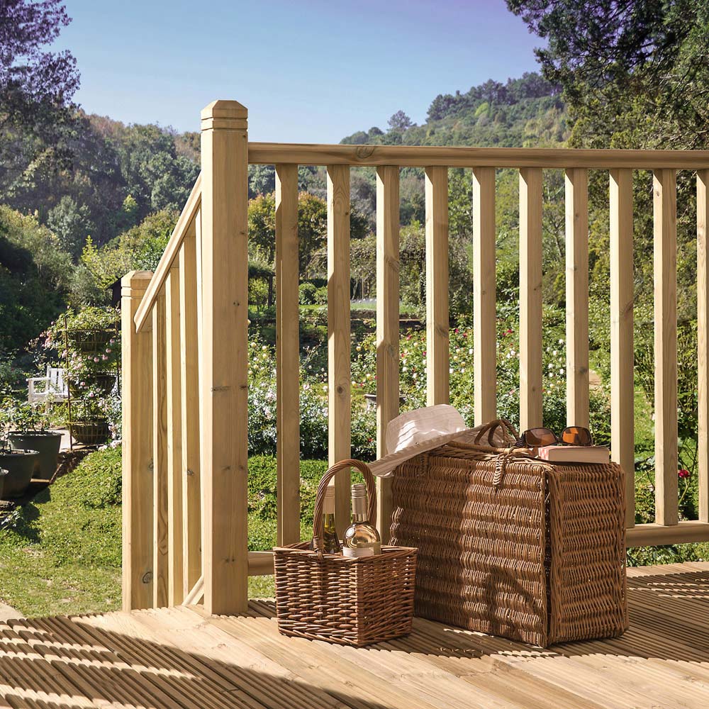​Blueprint Joinery Core Deck Plain Square Treated Decking Balustrade Add On Kit 1800mm Image 1