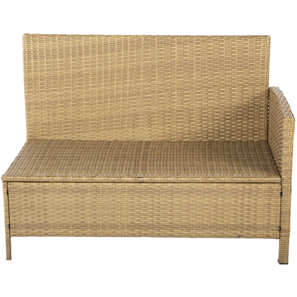 HGD Thalia 8 Seater Brown Rattan Garden Corner Dining Sofa Set with Plywood Table Image 5
