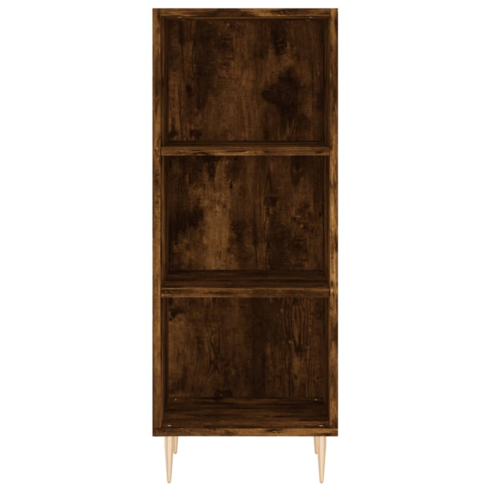 vidaXL Single Door 3 Shelf Smoked Oak Highboard Image 6