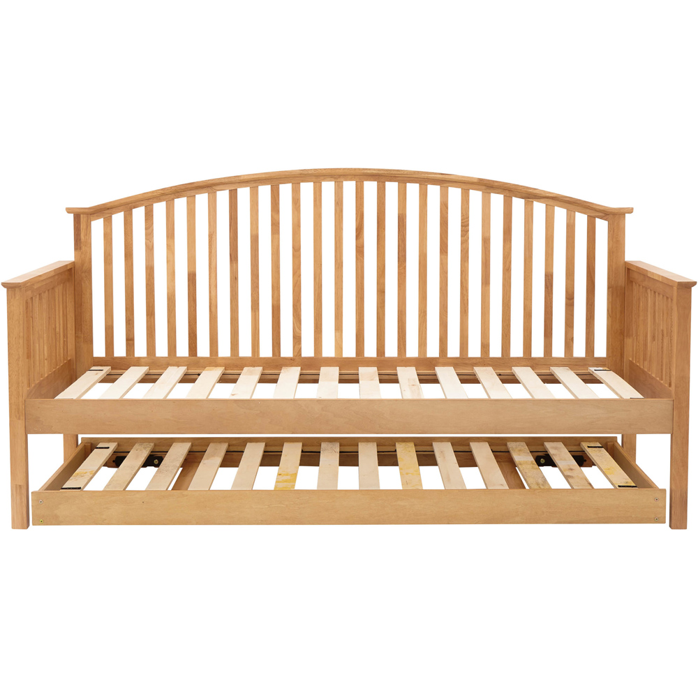 GFW Madrid Single Oak Wood Wooden Day Bed with Trundle Image 6