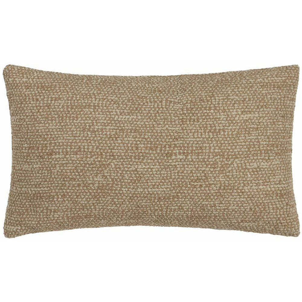 Hoem Tiona Toffee and Nougat Woven Jacquard Cushion Image 1