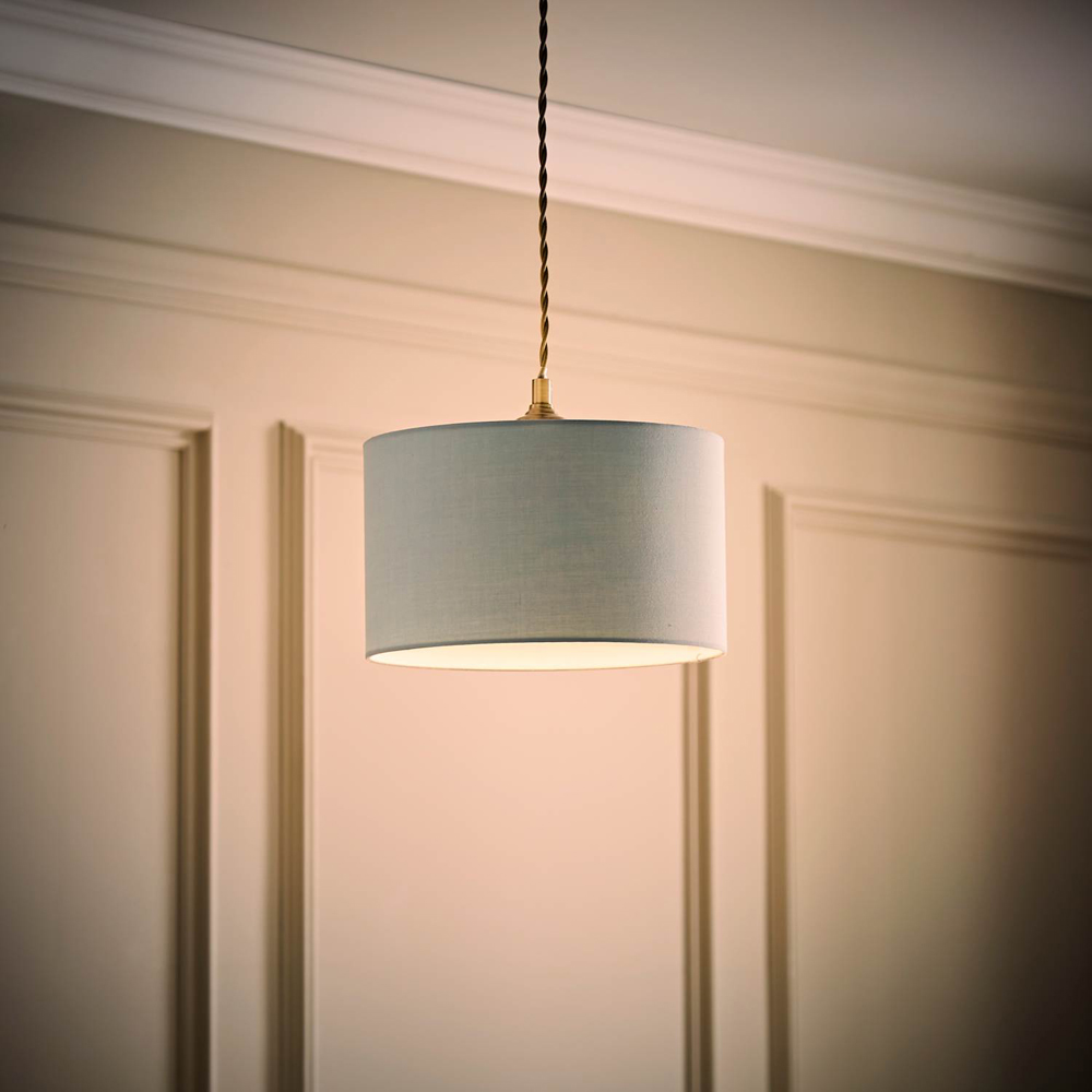 ValueLights Reni Duck Egg Fabric Small Drum Ceiling Lamp Shade Image 6