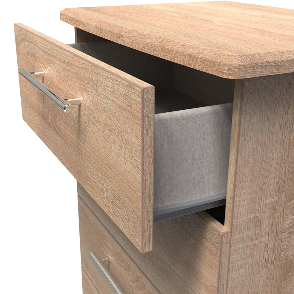Crowndale Sherwood 4 Drawer Bardolino Oak Midi Chest of Drawers Image 6