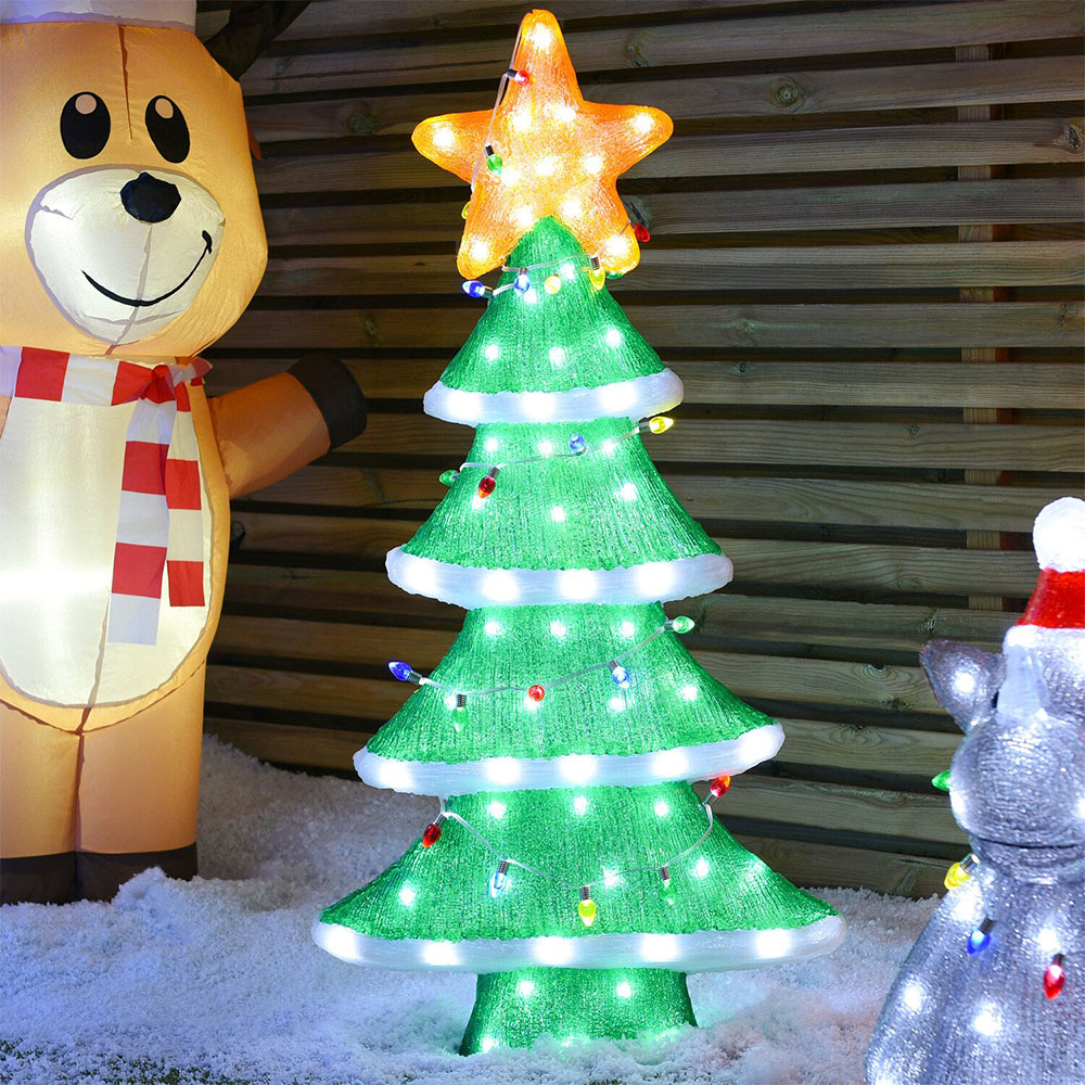 Acrylic LED Christmas Tree - Green Image 1
