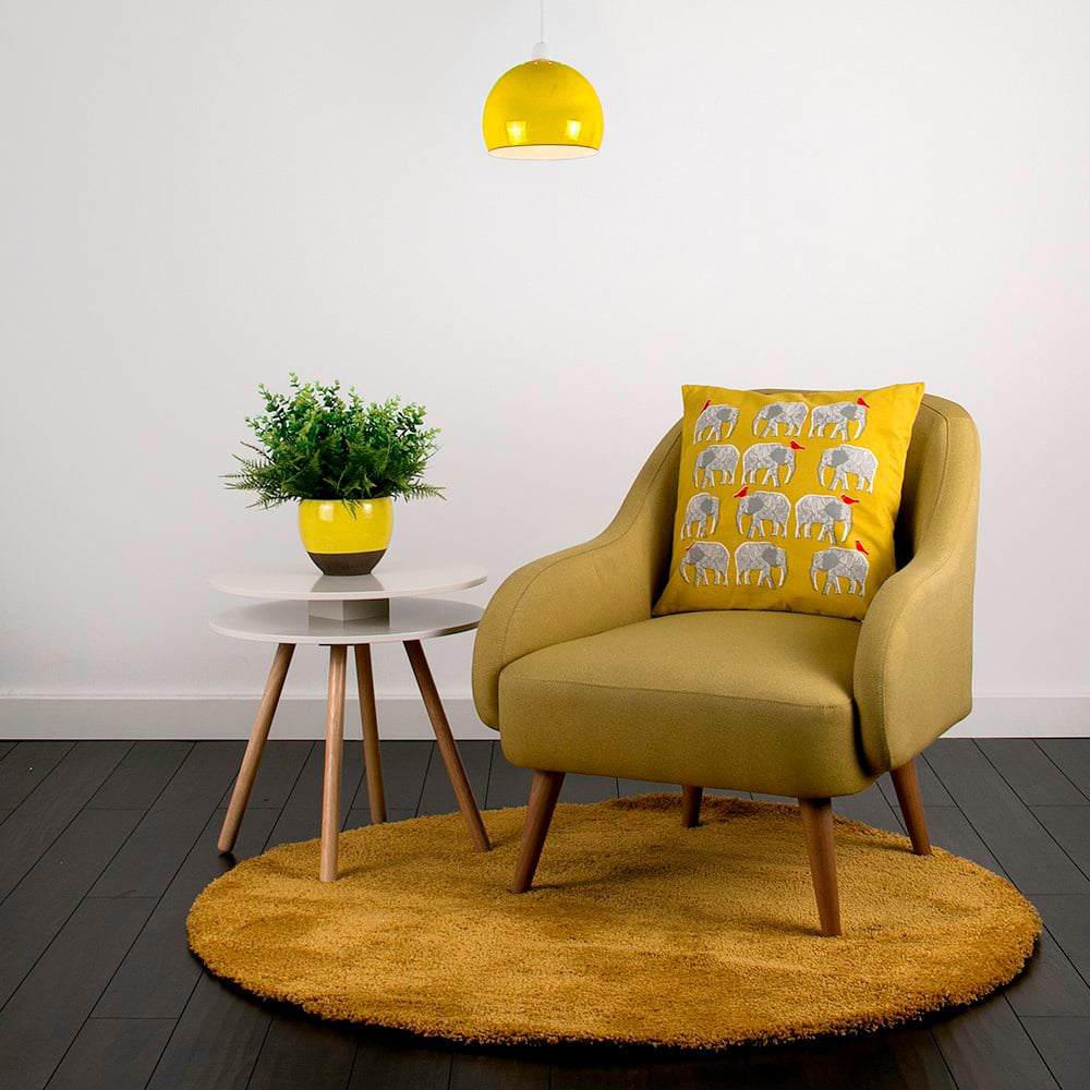 ValueLights Yellow Arco Mini Metal Pendant Light Shade Image 5