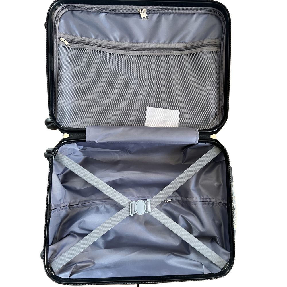 Groundlevel 4 Wheel Diamond Set of 3 Grey Luggage Suitcase Image 3