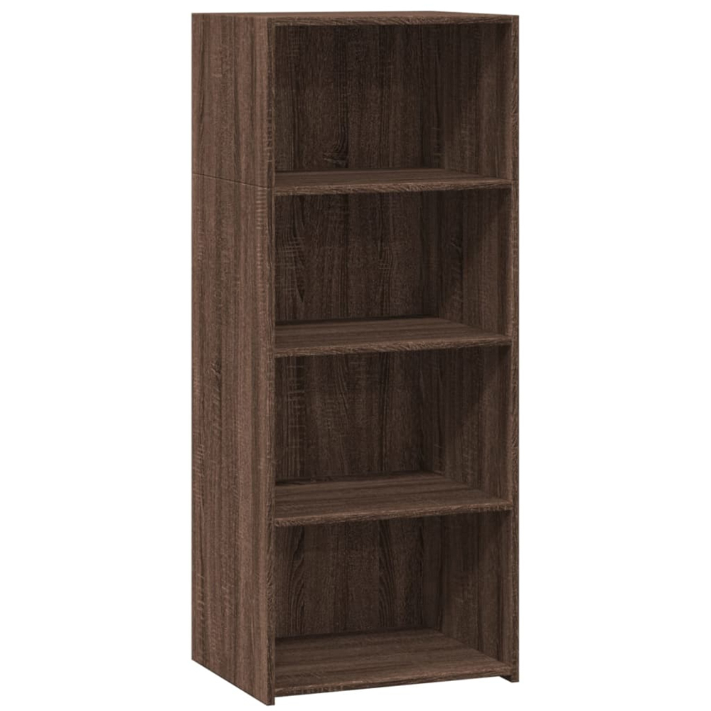 vidaXL 4 Shelf Brown Oak Highboard Image 2