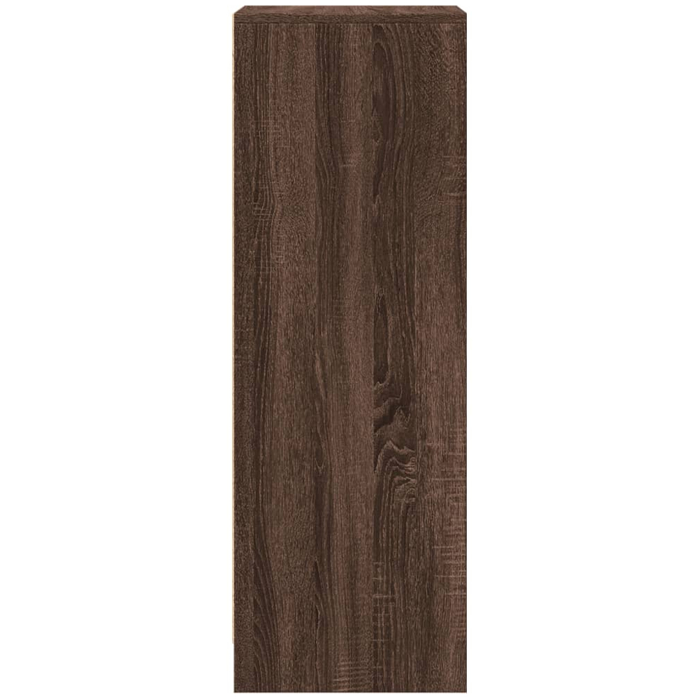 vidaXL Single Door Single Shelf Brown Oak Sideboard with RGB LED Lights Image 7