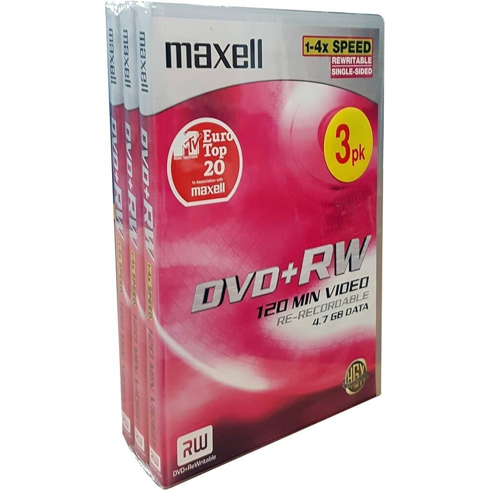 Maxell DVD+RW 120 Min Video Re-Recordable Disc 4.7GB 12 Pack Image 2