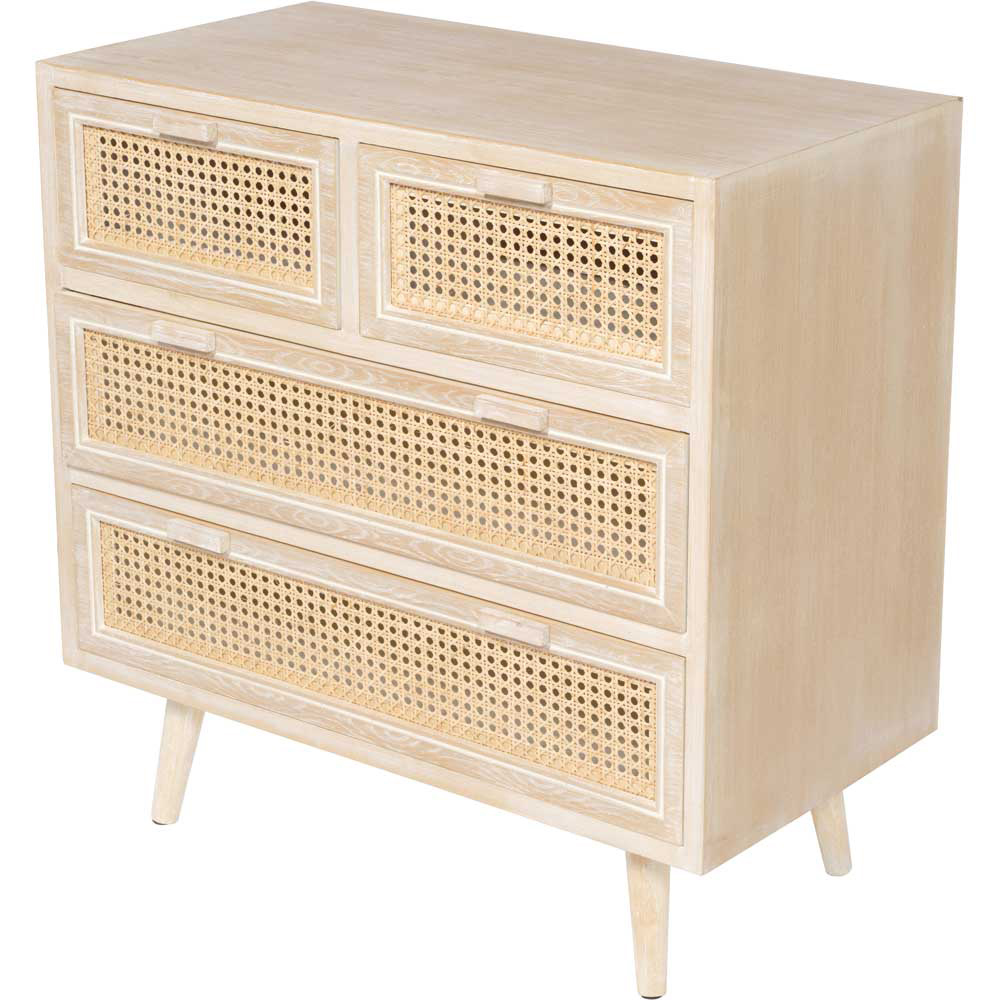 Toulouse 4 Drawer Light Oak Chest of Drawers Image 3