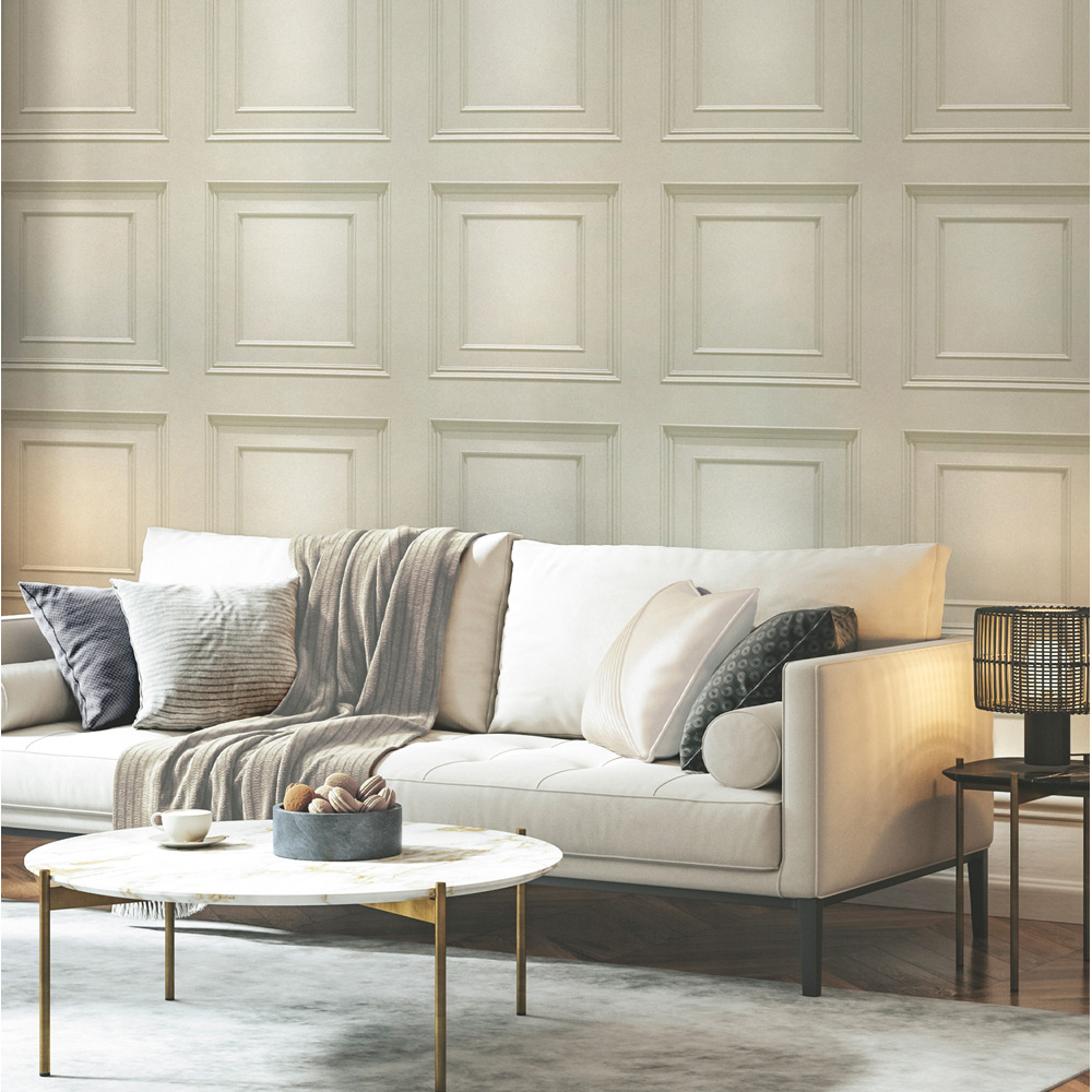 Belgravia Decor Amara Beige Texture Panel Wallpaper Image 2