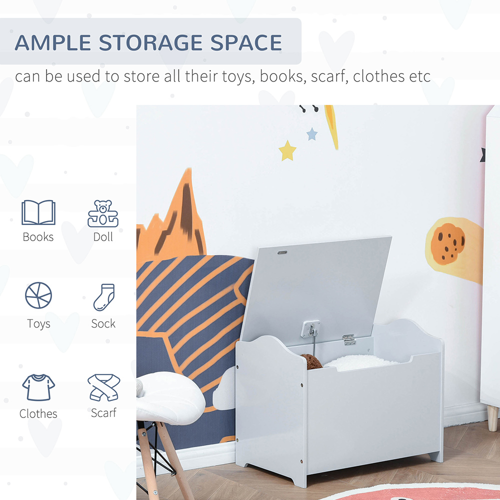 Playful Haven Grey Kids Storage Chest Image 5