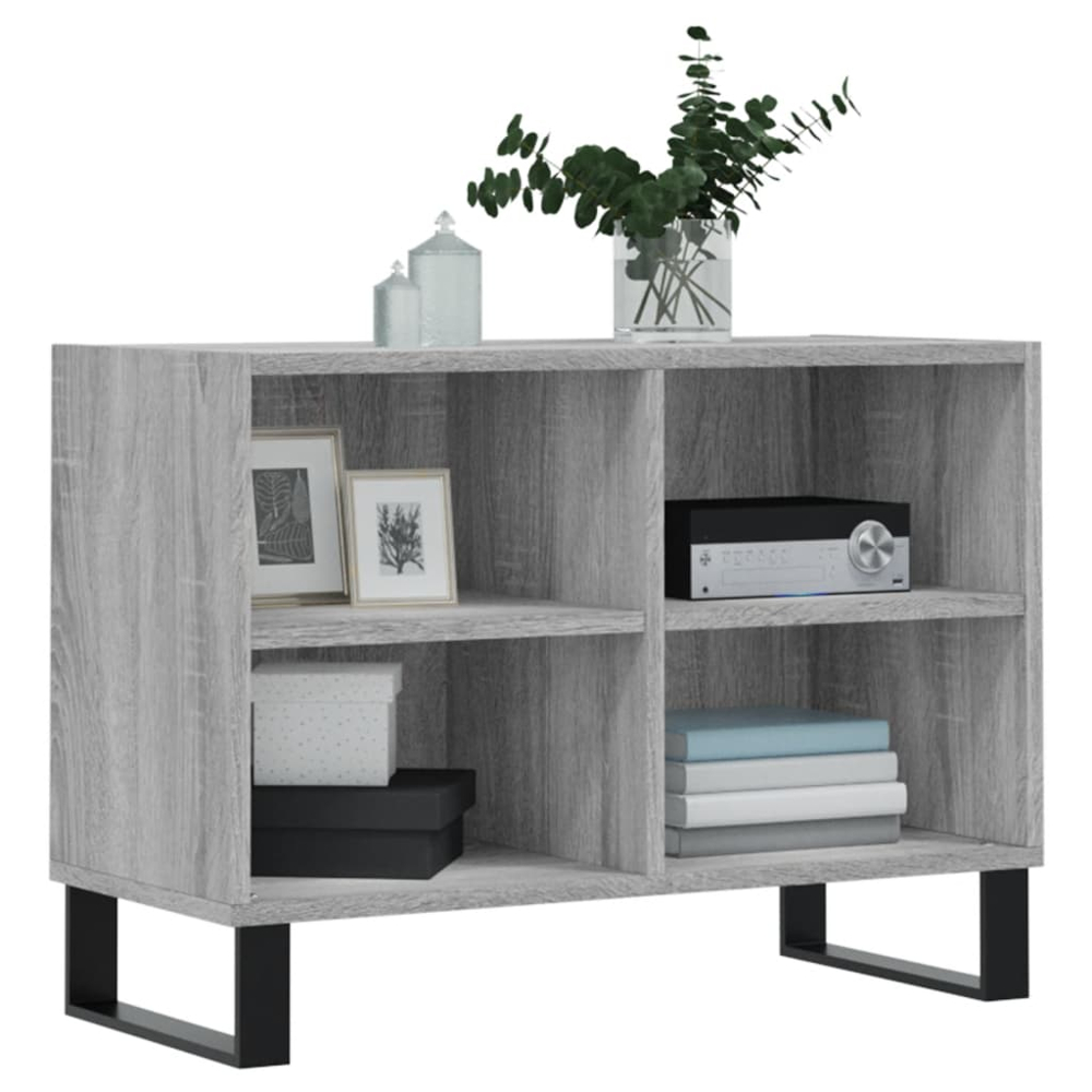 vidaXL 4 Shelf Grey Sonoma TV Cabinet Image 4