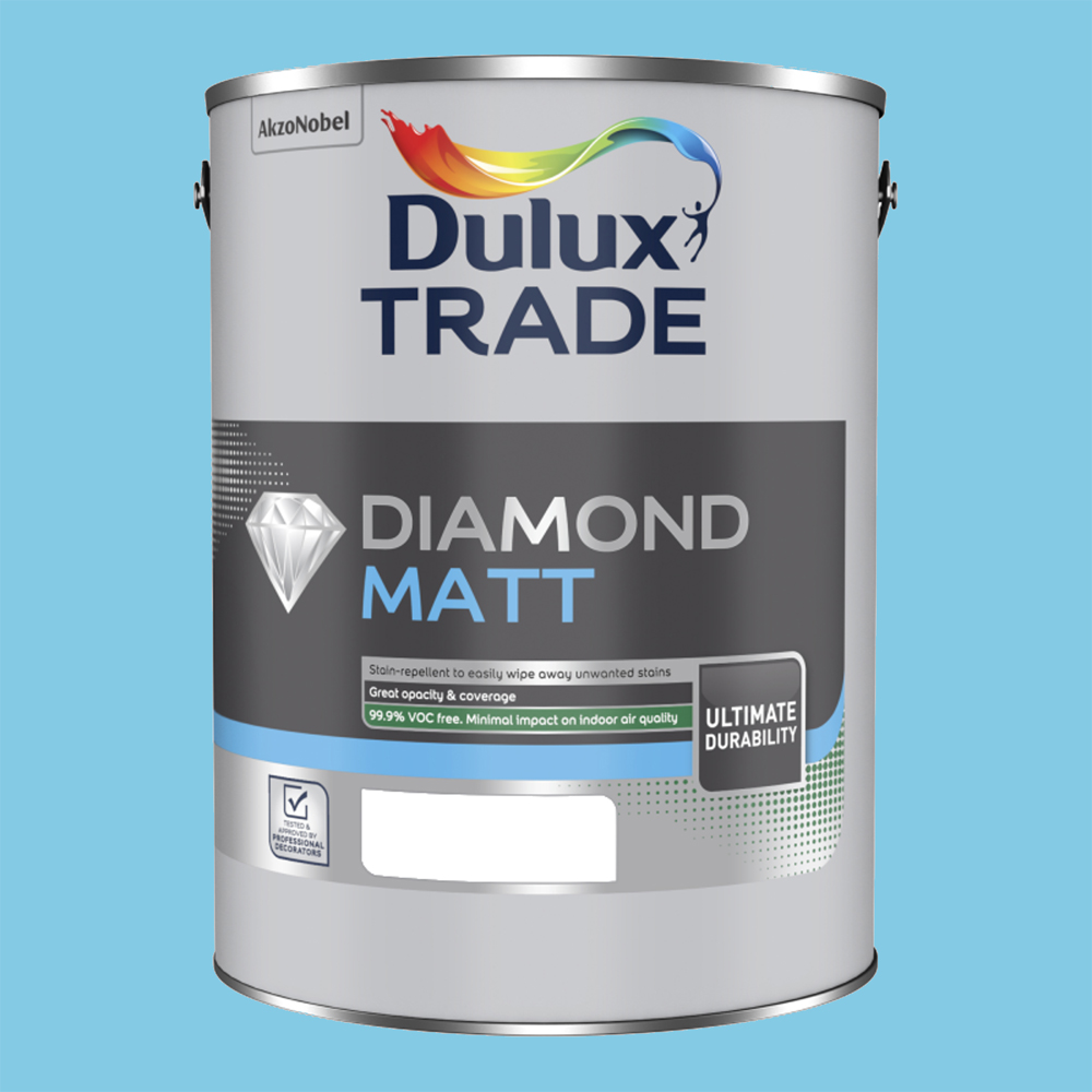 Dulux Trade Delft China Walls and Ceilings Diamond Matt Paint 5L Image 2