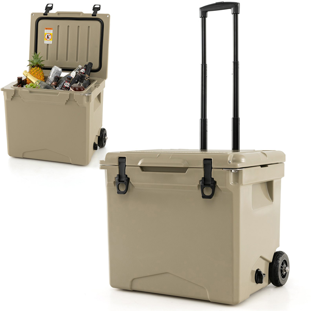 Costway Tan Portable Ice Box Cooler 40L Image 3