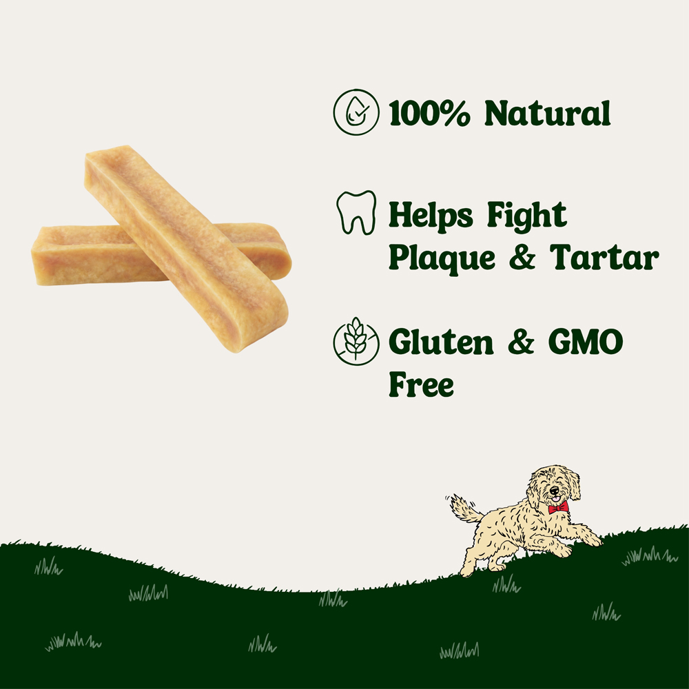Mr Barnaby's Medium Peanut Butter Yak Dog Chew 2 Pack Image 2