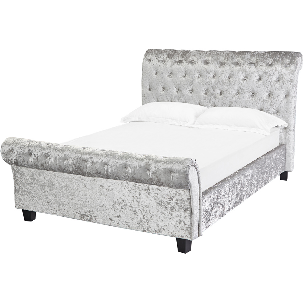 LPD Furniture Isabella Double Size Silver Bed Frame Image 2