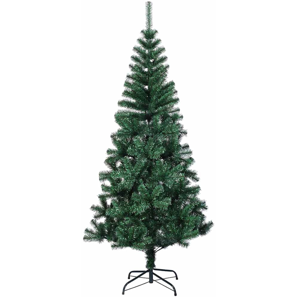 vidaXL Pre-Lit Lilac Baubles Green Artificial Christmas Tree 5ft Image 5