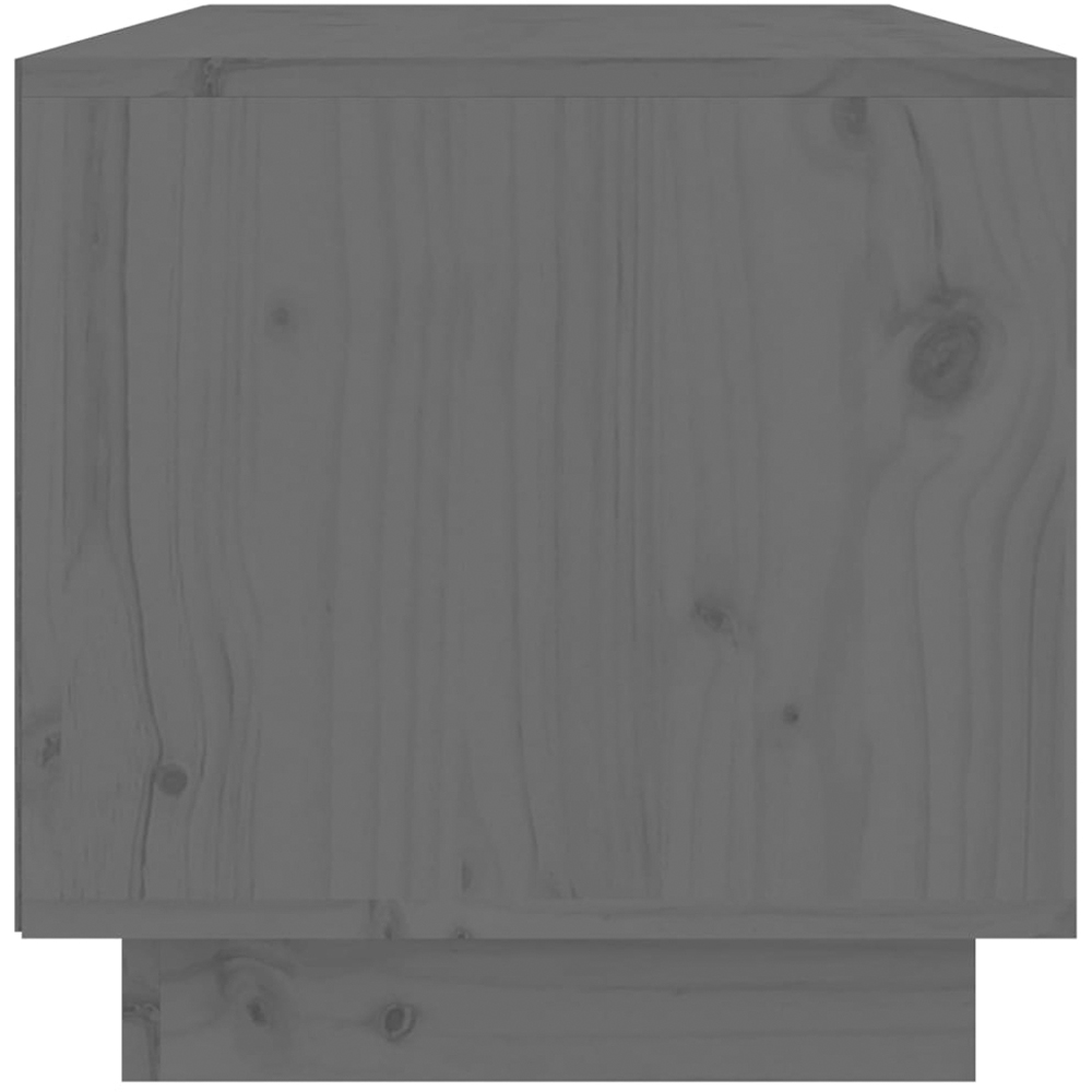 vidaXL Single Shelf Grey Solid Pine TV Cabinet Image 4