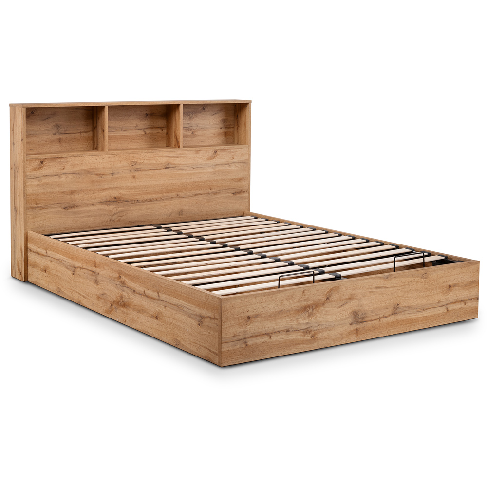 Julian Bowen Bali King Size Light Oak Storage Ottoman Bed Image 4
