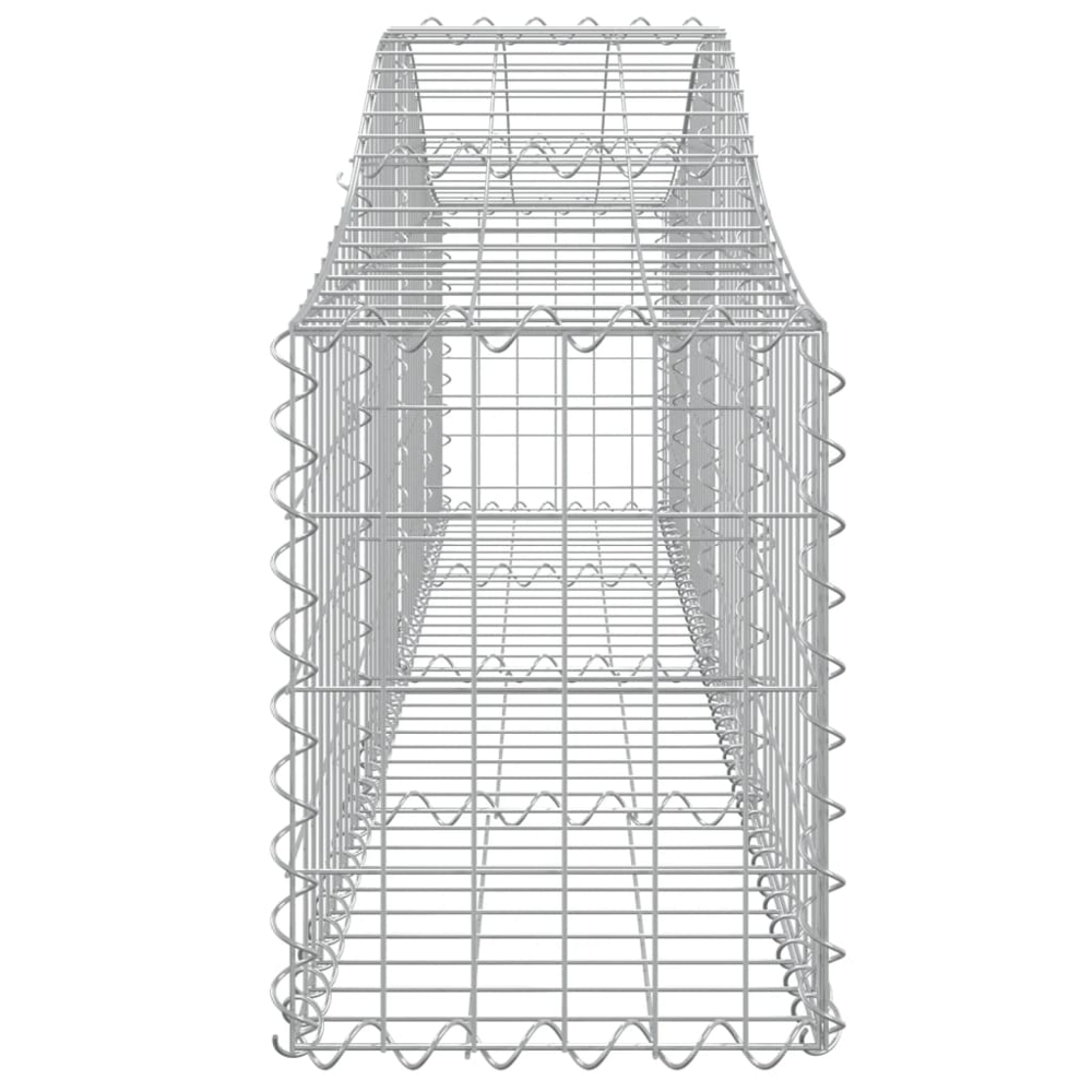 vidaXL Silver Galvanised Iron Arched Gabion Basket 200 x 30 x 40/60cm 5 Pack Image 3