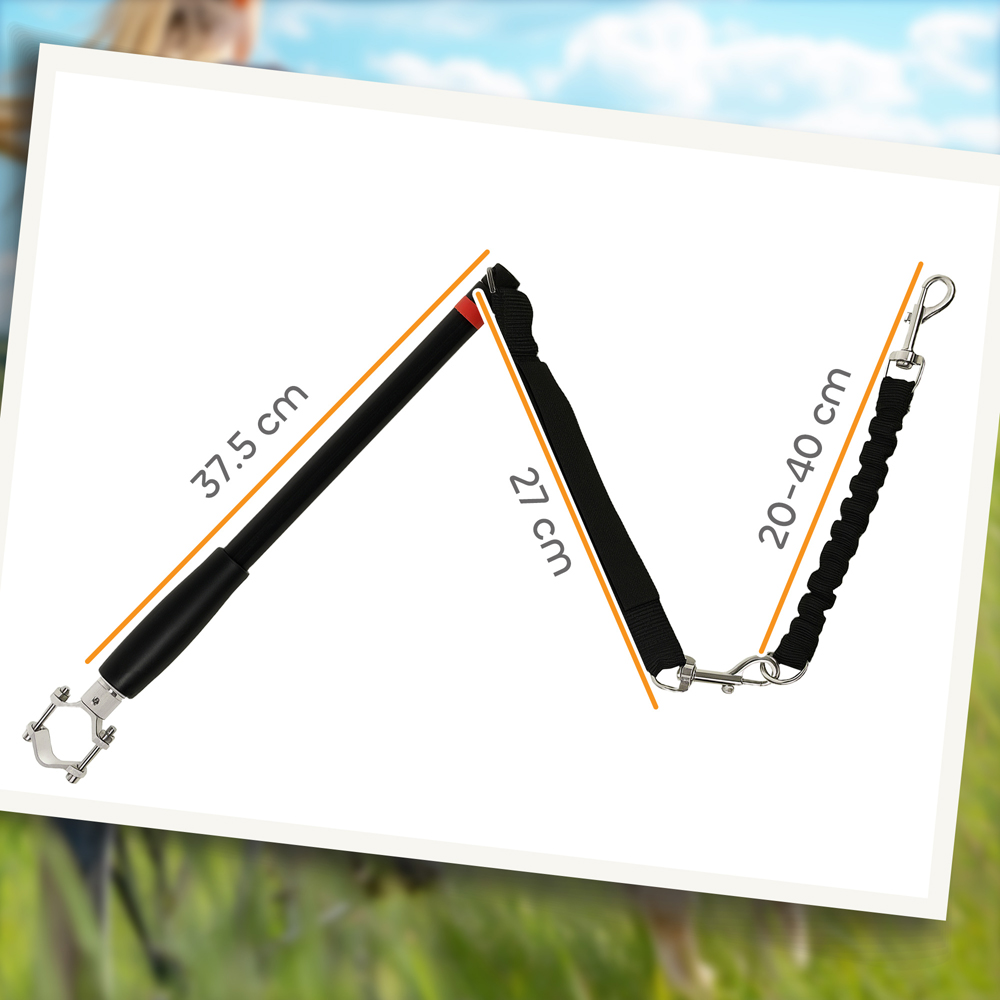 PawHut 20 to 40cm Black Dog Lead Image 9