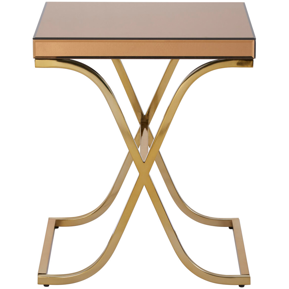 Premier Housewares Square Table with Cross Legged Base Image 3