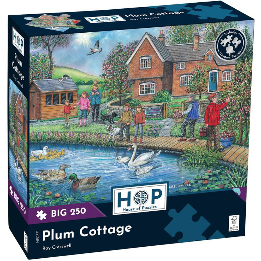 The House of Puzzles Plum Cottage Big 250 Piece Jigsaw Puzzle Image 2