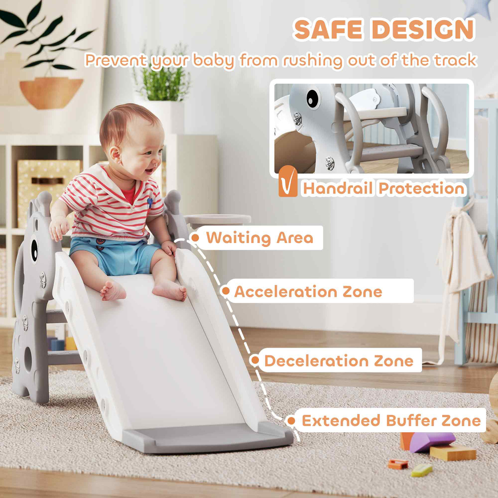 Tommy Toys 3-in-1 Grey Kids Slide Image 6